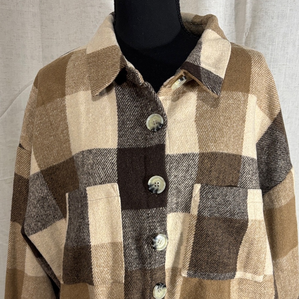 Plaid Button-Up Women's Flannel Shacket